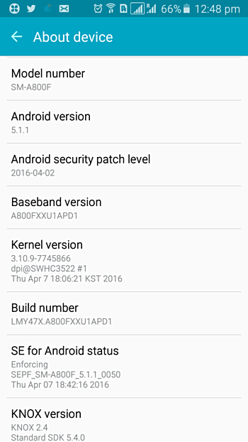 Samsung Galaxy A3 mendapat security update