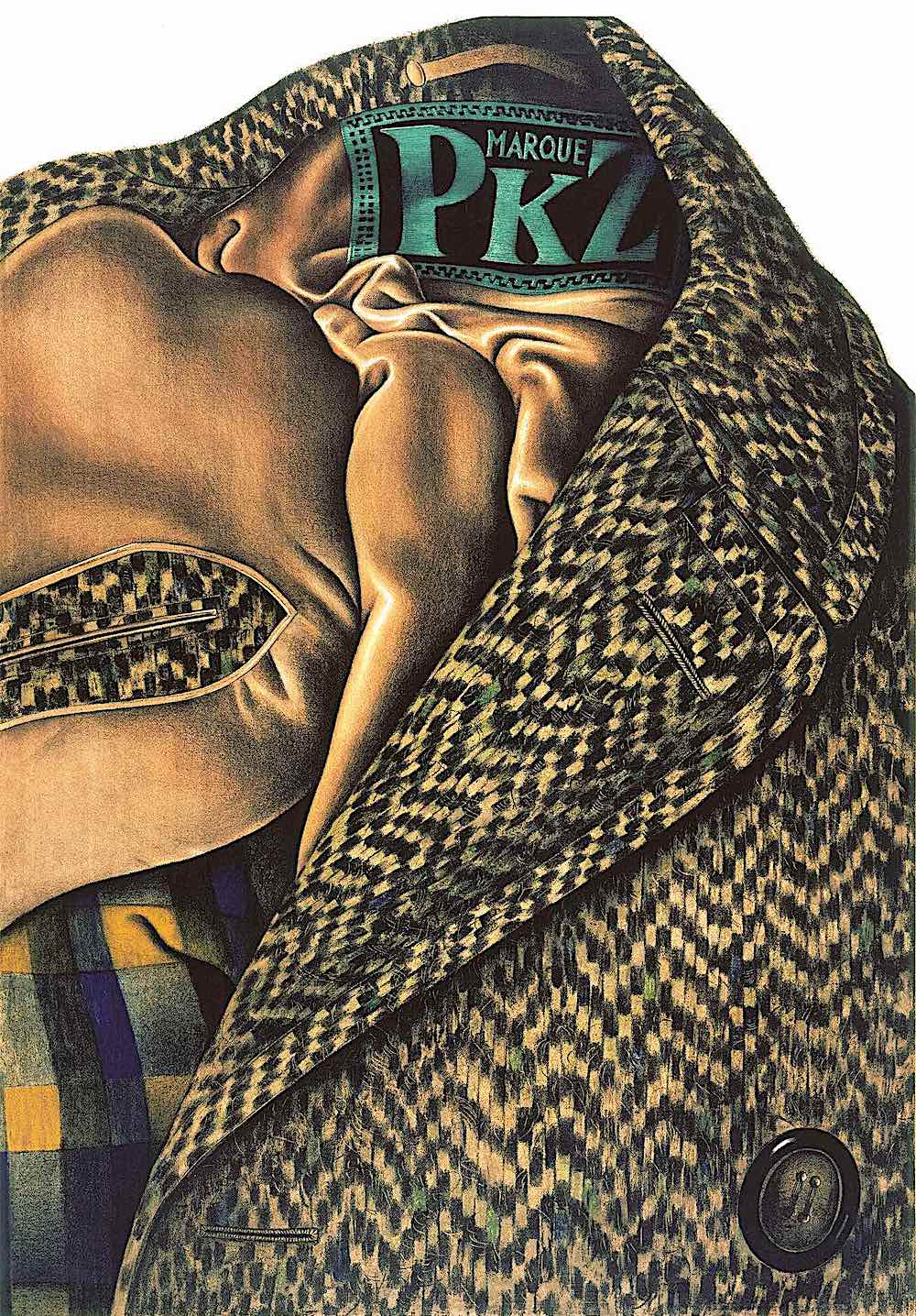 an Otto Baumberger illustration of a Marque PKZ tweed jacket