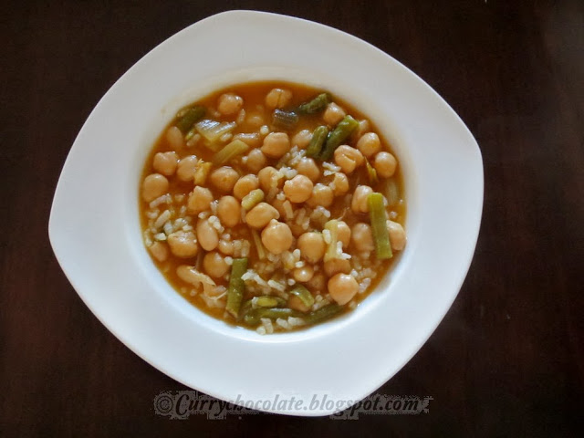 Garbanzos con arroz