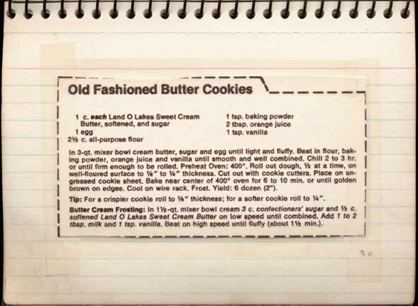 Memere's Favorite Recipes: Old Fashioned Butter Cookies