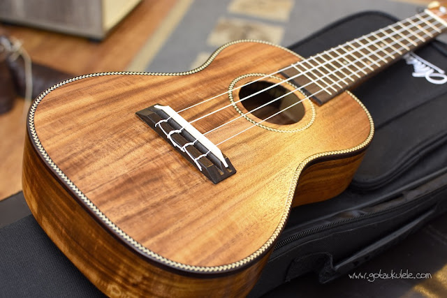 Amumu Solid Acacia Concert Ukulele top