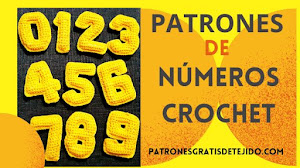Patrones de números crochet del 0 al 9 | En dos tamaños