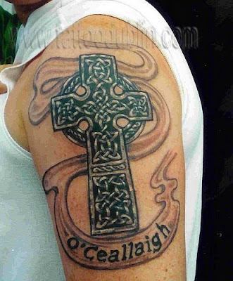 tribal cross tattoo for men. Forearm Sleeve Tattoos half