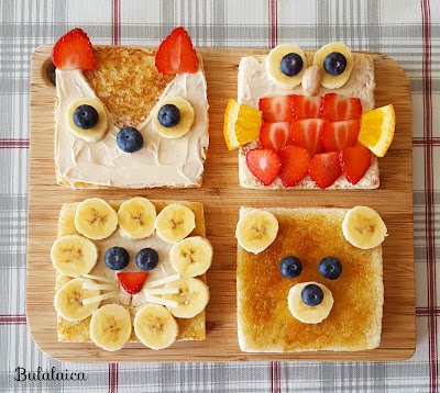 Tostadas de animales