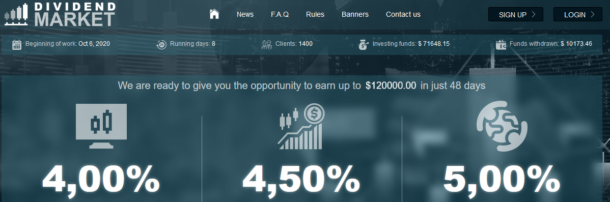 Мошеннический сайт dividendmarket.biz – Отзывы, развод, платит или лохотрон? Информация