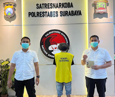 Pekerja Serabutan Edarkan Sabu Ditangkap Satnarkoba Polrestabes Surabaya
