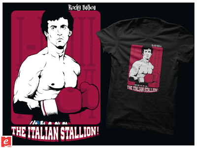 The italian stallion+rocky balboa+quote+cool+tshirt+shirt+black+MeFO
