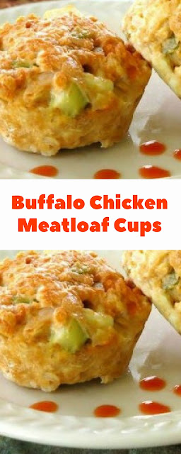 Buffalo Chicken Meatloaf Cups