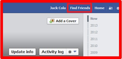 Facebook Login- Find your Friends