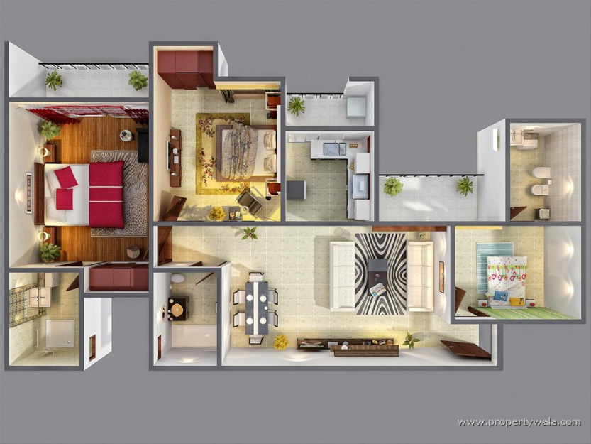 3D View House Plans