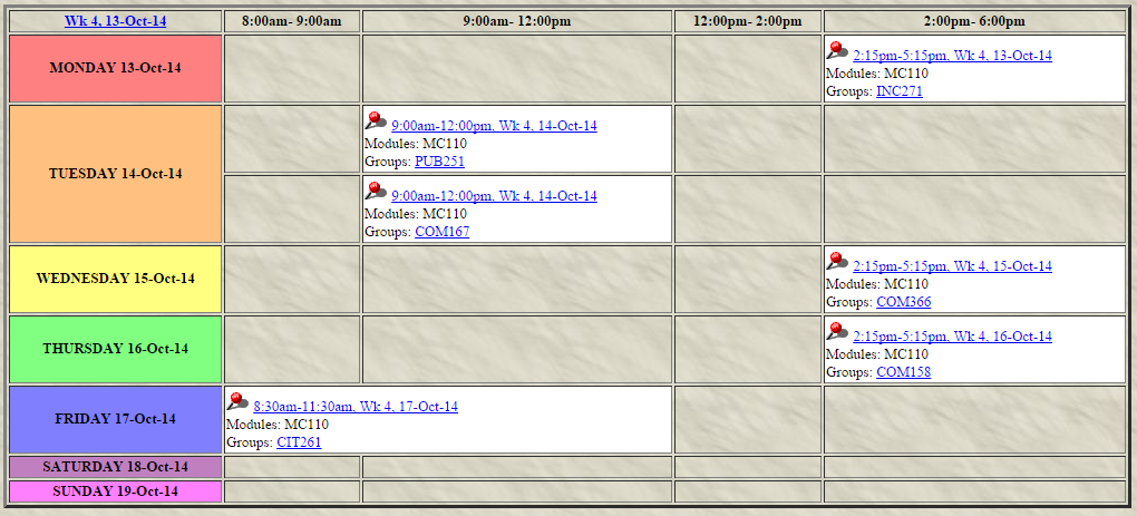 JADUAL FINAL EXAM SESI JUN - NOV 2014