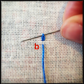 Broderisting tutorial. Heavy chain stitch. trin 4