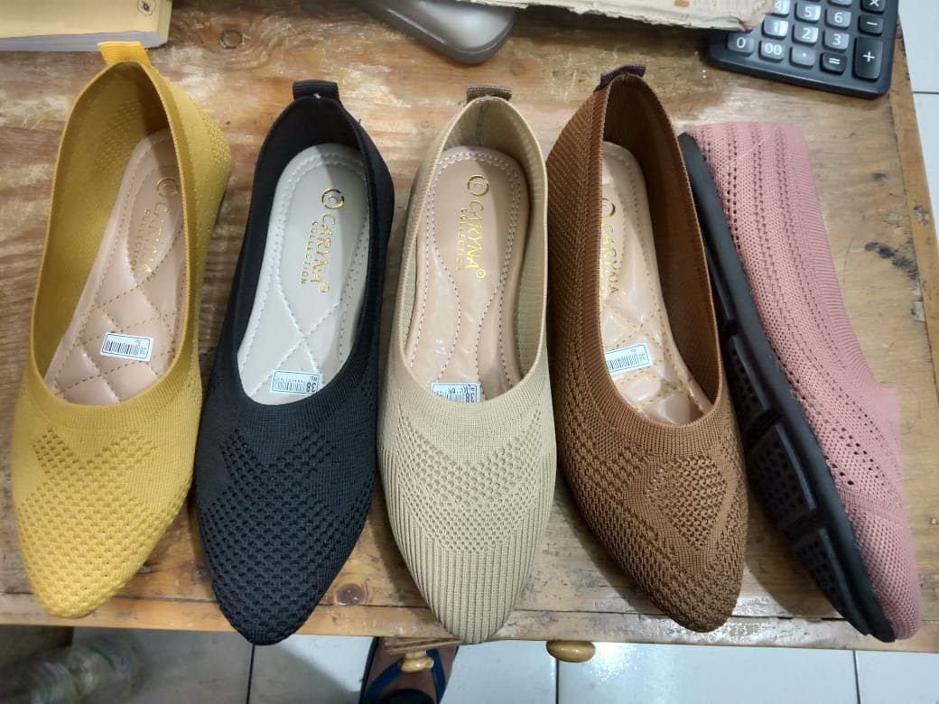 BALET RAJUT LIDAH  MOTIF  Grosir Sandal Sepatu Murah Bogor
