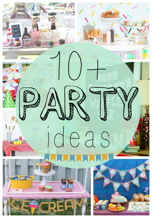 Over 10 Party Ideas at GingerSnapCrafts.com #party #partyideas 