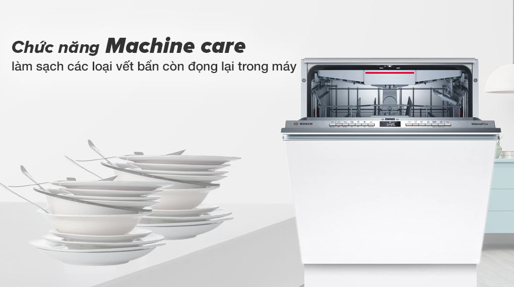 Máy rửa bát âm toàn phần Bosch SMV4HCX48E- chức năng Machine care