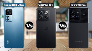 vivo iQOO 10 Pro Vs OnePlus 10T Vs Redmi K50 Ultra || Price || Comparison