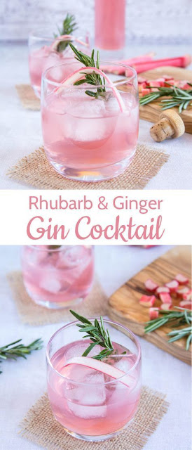 Rhubarb and Ginger Gin Cocktail