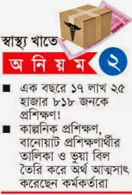 প্রশিক্ষণের ২০ কোটি টাকা কর্মকর্তাদের পকেটে by শিশির মোড়ল