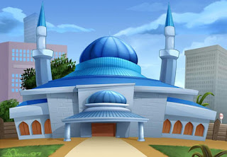 Gambar Kartun Masjid Cantik dan Lucu 201709
