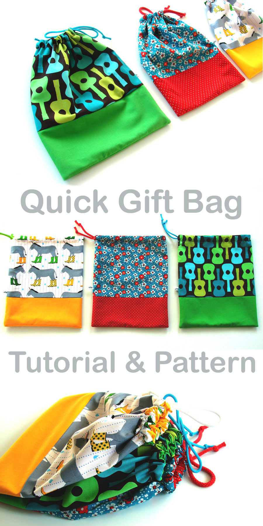 Quick Gift Bag Tutorial & Pattern