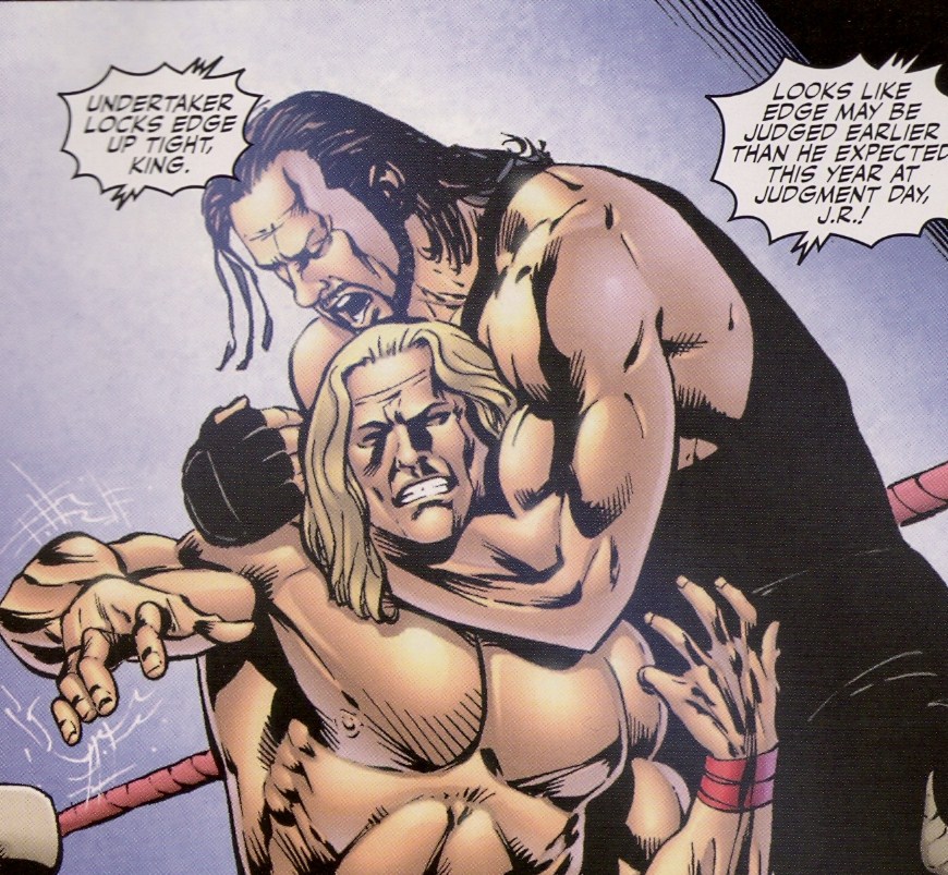  Randy Orton (who actually appears to be fighting himself in one panel),