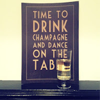 Time to drink champagne and dance on the table gold sparkling wine