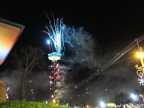 downtown gatlinburg at night, tennessee, new years, fireworks