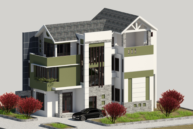 Revit mẫu nhà phố