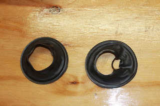 carburettor diaphragms showing tear