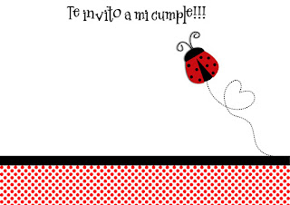 Ladybugs, Free Printable Invitations, Labels or Cards.