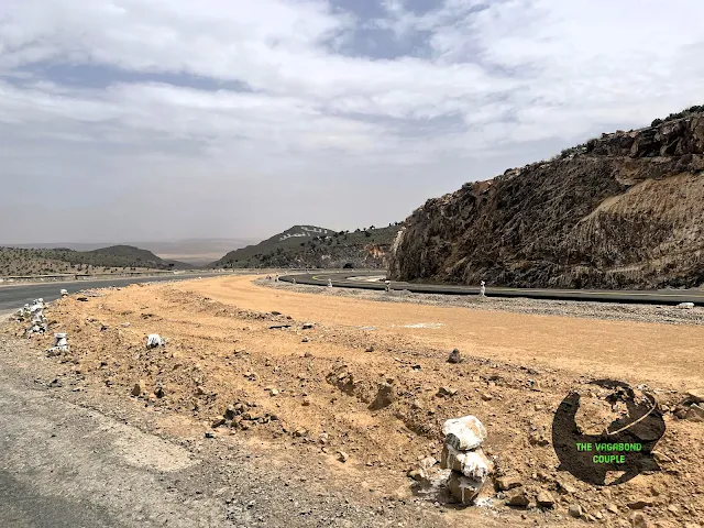 Morocco National Highway N13 near Zebzat Desert Road