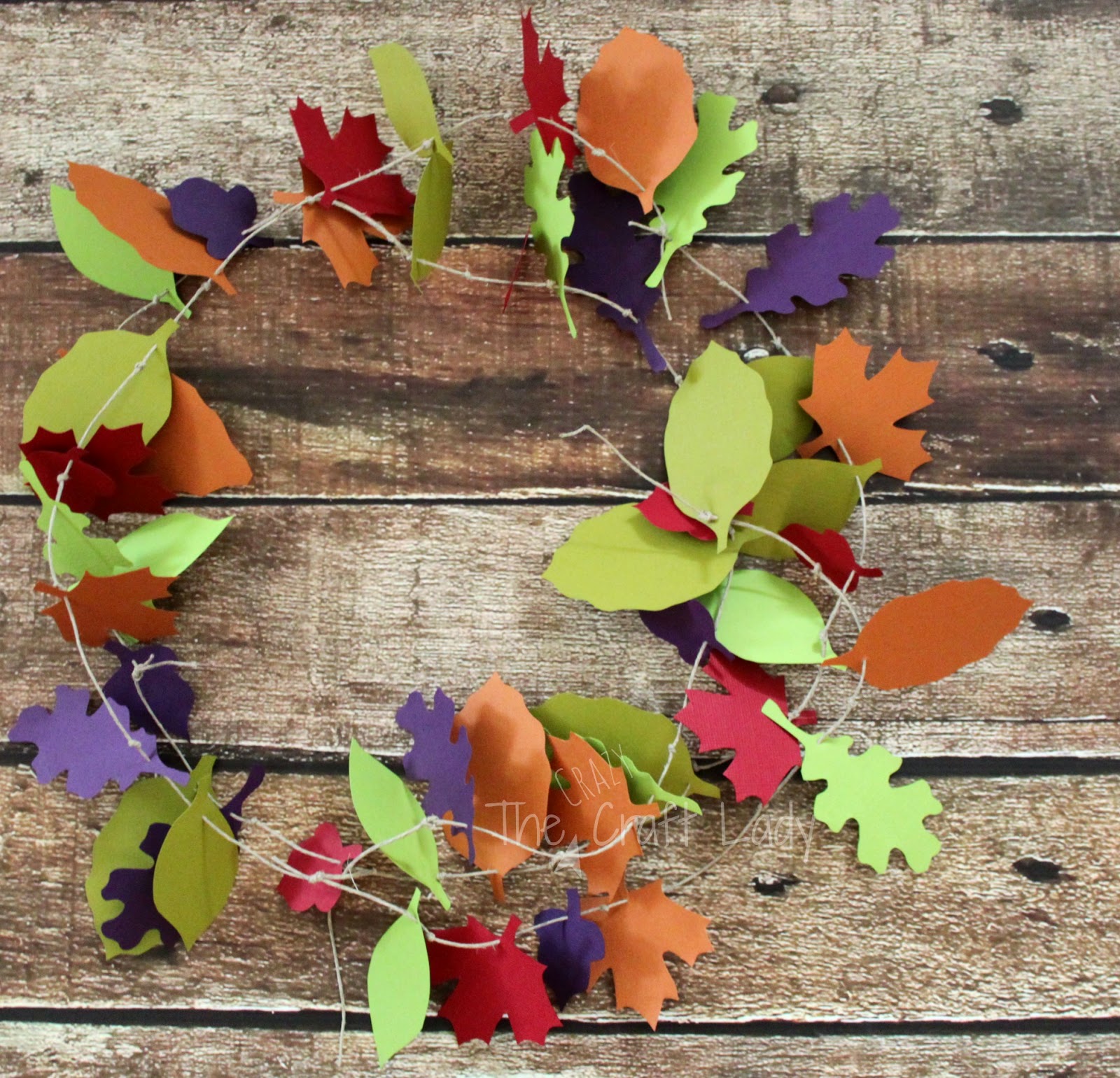 Fall paper leaves garland