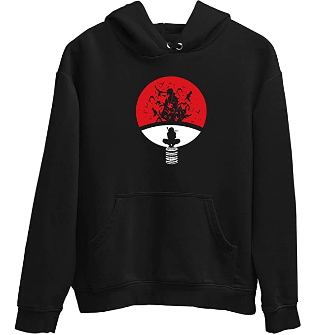 DEMAMD PRINT Itachi Uchiha Black Hoodie Men's Dragon Ball Z Goku Kakashi Uchiha Symbol Logo Anime Jacket Women Hooded Sweatshirt Girls