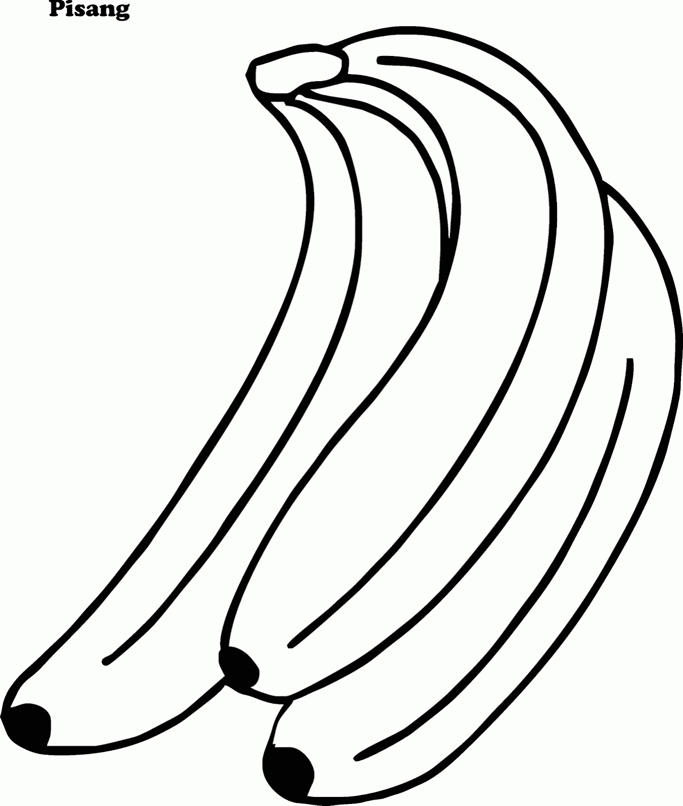 Mewarnai Gambar Pisang Versi Kartun & Tampak Nyata ...