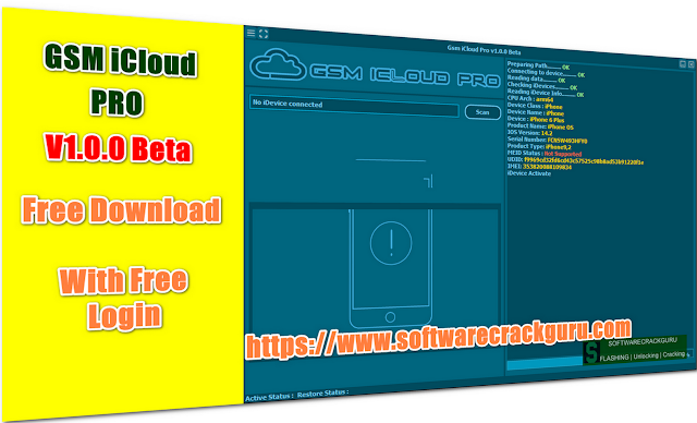 GSM iCloud Pro v1.0.0 Beta Free Download | Free Key | Instant Unlocking