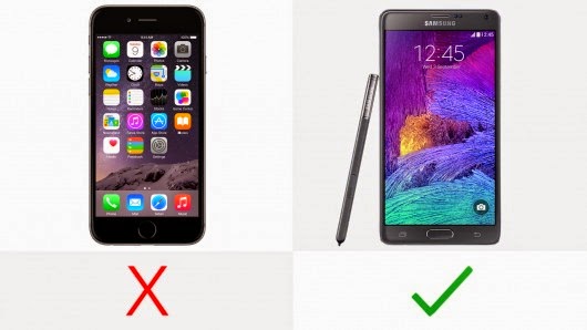 galaxy note 4 vs iphone 6 plus 26 