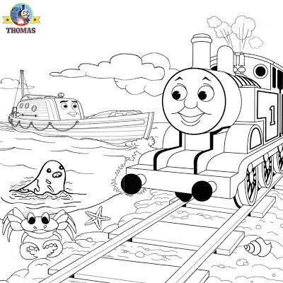 Misty Island rescue Thomas & friends coloring sea rescue boat kids printable art graphics free