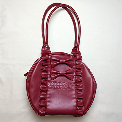 Axes Femme Kawaii Twin Ribbon Round Bag (2022) Red