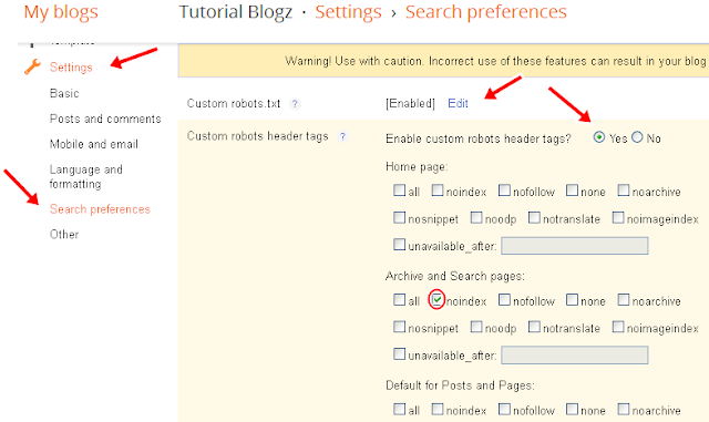 Setting Archive Blog Setting Archive Blog