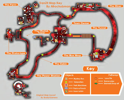 detailed map mapa detalhado black ops 2 ii blops zombie zumbi TranZit