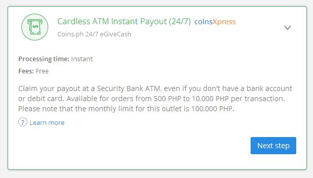 Security Bank Cash Out