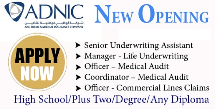 Jobs at ADNIC (Abu Dhabi National Insurance Company