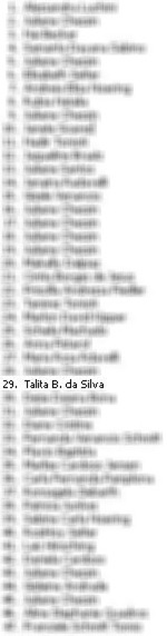 Lista sorteio desfocada