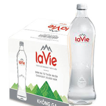 Nước LaVie chai thủy tinh 750ml (12 chai / thùng)