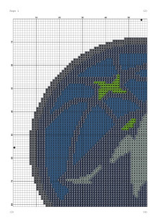 Minnesota Timberwolves cross stitch pattern - Tango Stitch