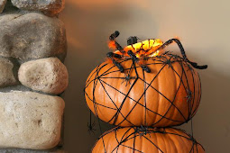 Halloween Pumpkin Topiary With Spiders 2012 Ideas from HGTV