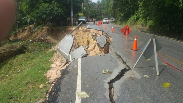 Emiten alerta por deslizamiento de tierra en autovía de Samaná  