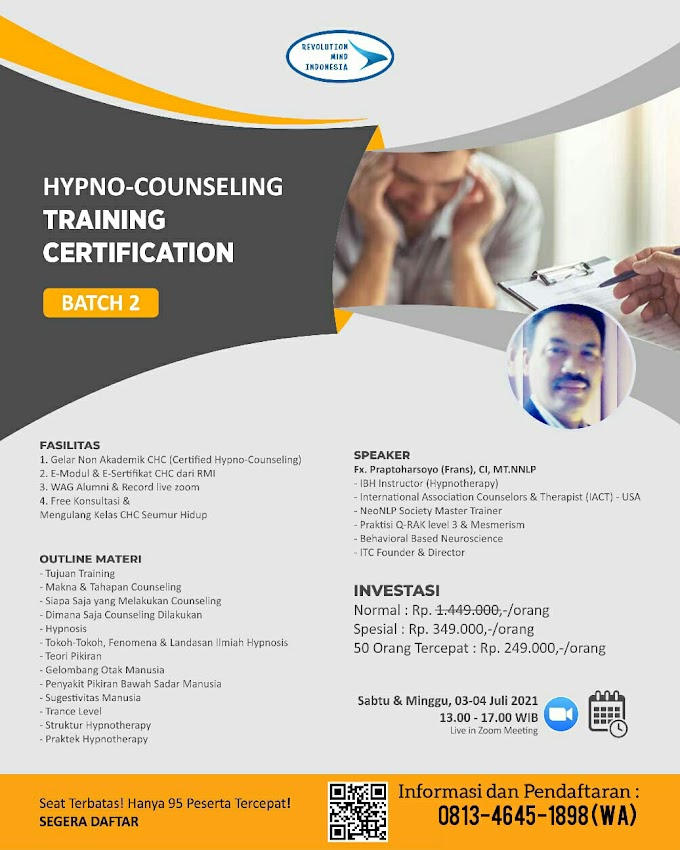 Certified Hypno-Counseling Batch 2