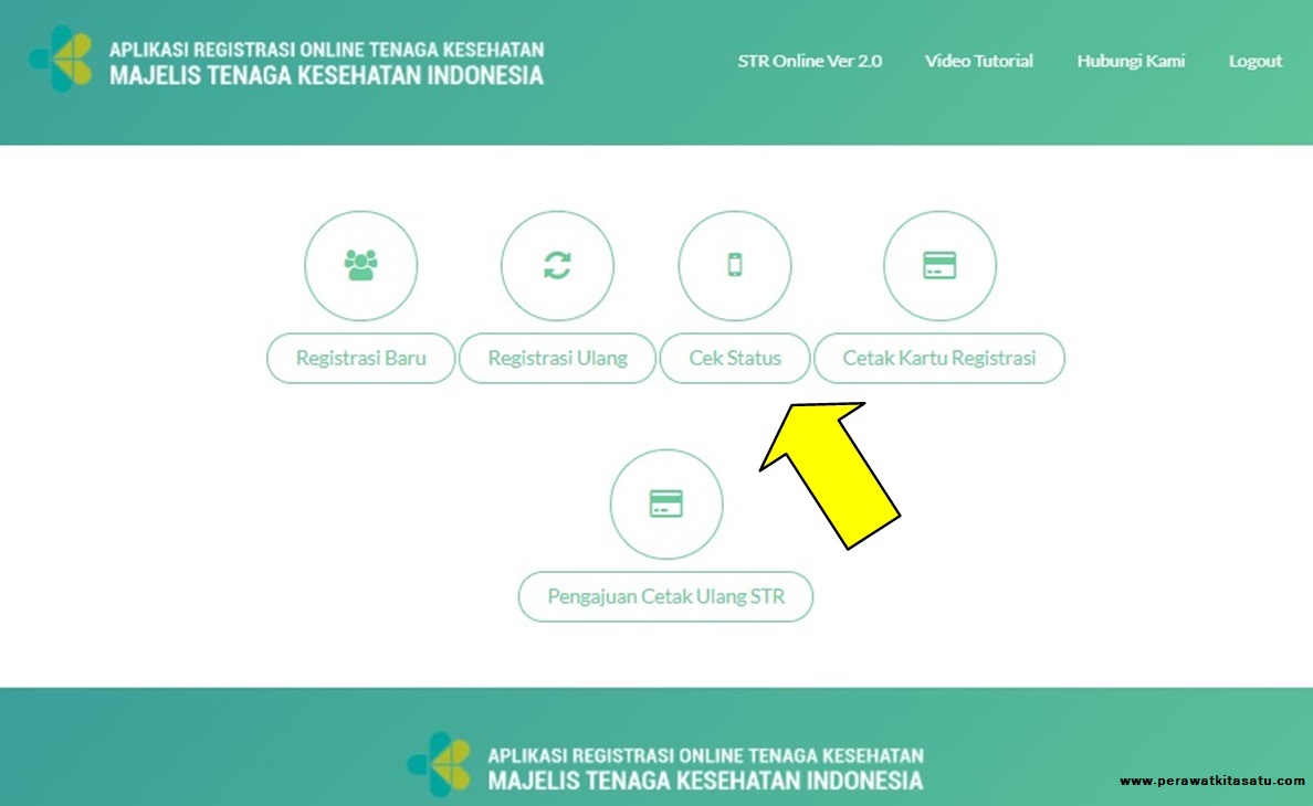 Cara status STR Elektronik, STATUS STR ONLINE
