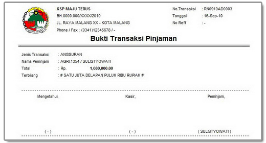 Akuntansi Yeeahh :D : BUKTI TRANSAKSI PINJAMAN